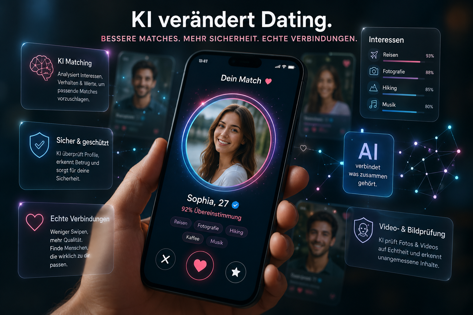 How AI is changing dating apps – and why intelligent image and video moderation is becoming a success factor.