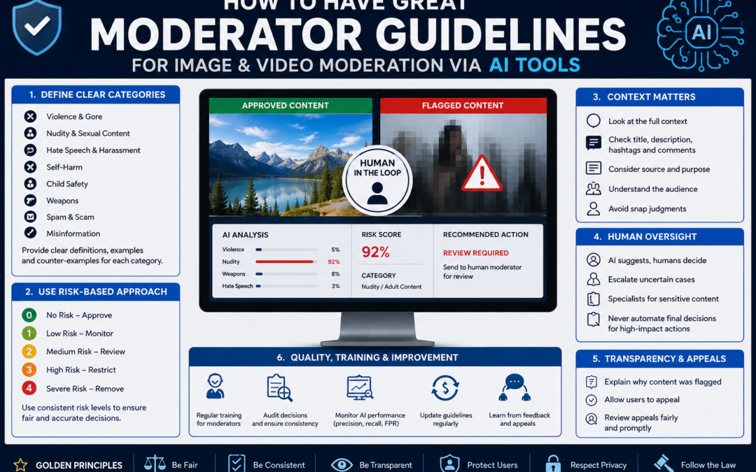 2026 Moderator Guidelines for AI Image and Video Moderation: The Complete Guide for Building best Safe, Scalable, and Accurate Content Moderation.