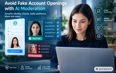 Avoid Fake Account Openings with AI Moderation: How AI Helps Businesses Prevent Fraud and Protect Digital Platforms.